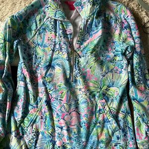 Lilly Pulitzer 1/4 zip kangaroo pocket pullover